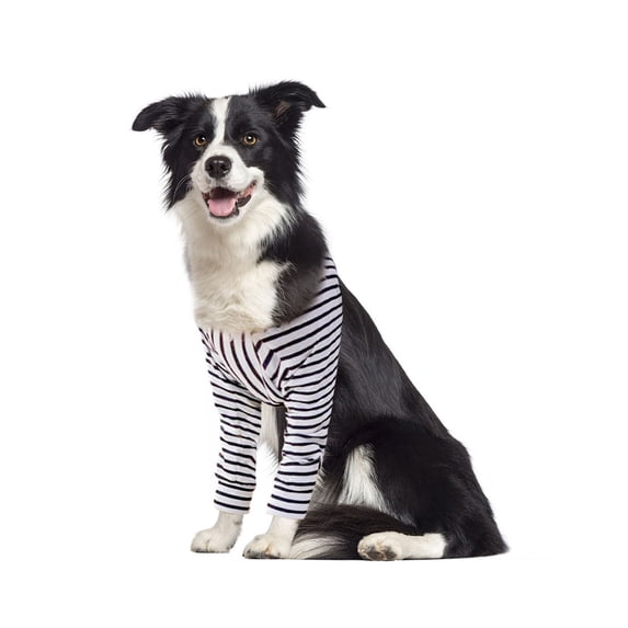 Dog Elbow Protector, Dog Front Leg Joint Recovery Sleeve with Mesh Pad, Cone Collar Alternative Dog Elbow Pads for Medium Large Dogs Black&White XL