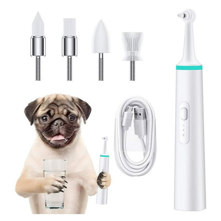 Dog Electric Toothbrush With 4 Brush Heads Enjoyable Pet Dog Toothbrush Supplies Multiple Cleaning Modes Easy to Use Walmart