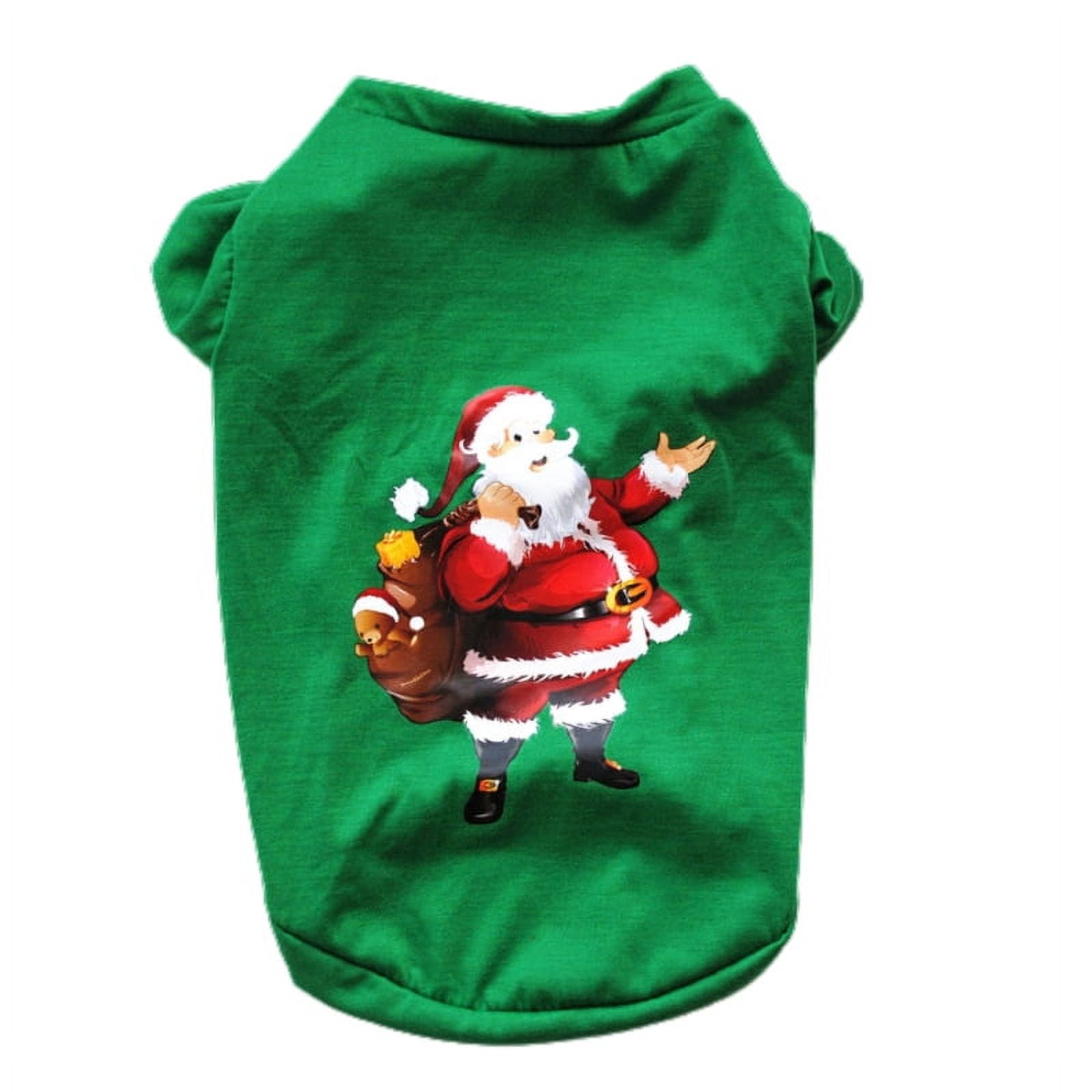 Dog Elf Costume Vest Feastive Pet Apparel for Christmas Holiday Santa