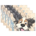 thumbnail image 1 of Dog Face 12×18 inch Placemats Heat Resistant Washable Foldable Rectangular Placemats Set Decoration Indoor Outdoor for Kitchen Dining Table 6PCs, 1 of 8