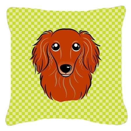 Dog Face Checkerboard Design Fabric Decorative Pillow