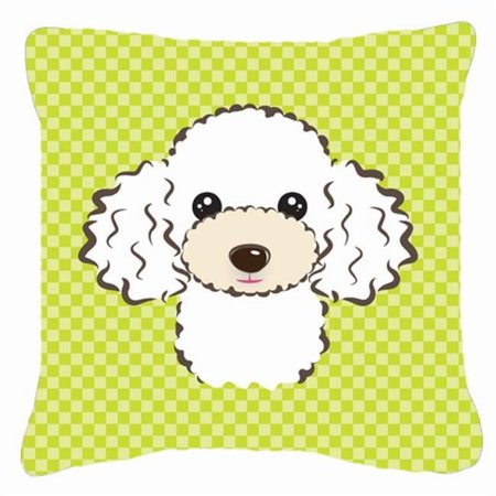 Dog Face Checkerboard Design Fabric Decorative Pillow