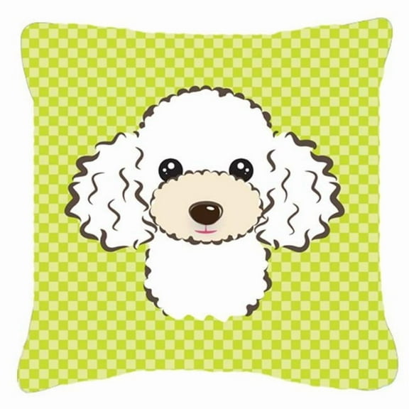 Dog Face Checkerboard Design Fabric Decorative Pillow