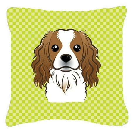 Dog Face Checkerboard Design Fabric Decorative Pillow