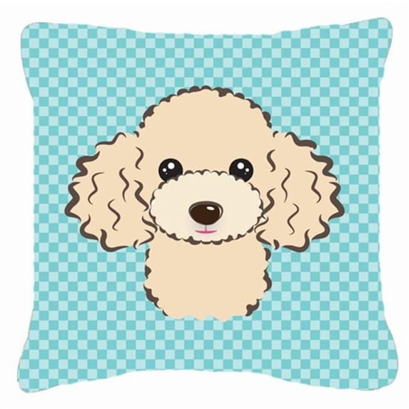 Dog Face Checkerboard Design Fabric Decorative Pillow