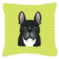 thumbnail image 1 of Dog Face Checkerboard Design Fabric Decorative Pillow, 1 of 4