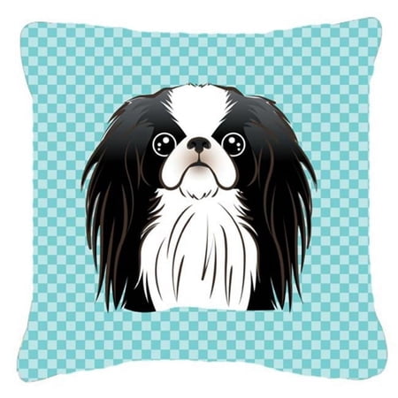 Dog Face Checkerboard Design Fabric Decorative Pillow