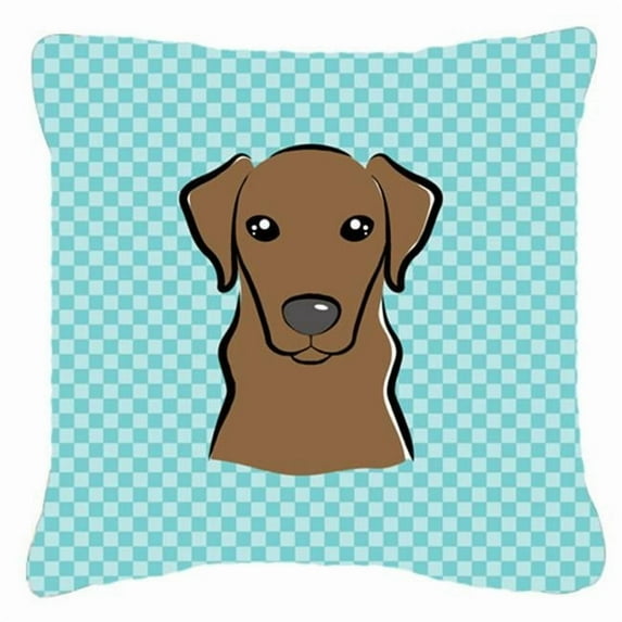 Dog Face Checkerboard Design Fabric Decorative Pillow