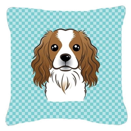 Dog Face Checkerboard Design Fabric Decorative Pillow