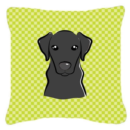 Dog Face Checkerboard Design Fabric Decorative Pillow