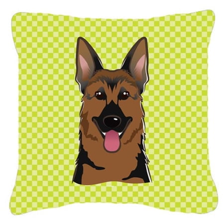 Dog Face Checkerboard Design Fabric Decorative Pillow