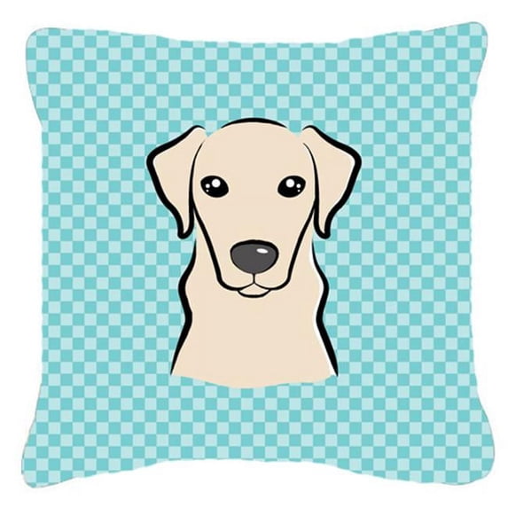 Dog Face Checkerboard Design Fabric Decorative Pillow