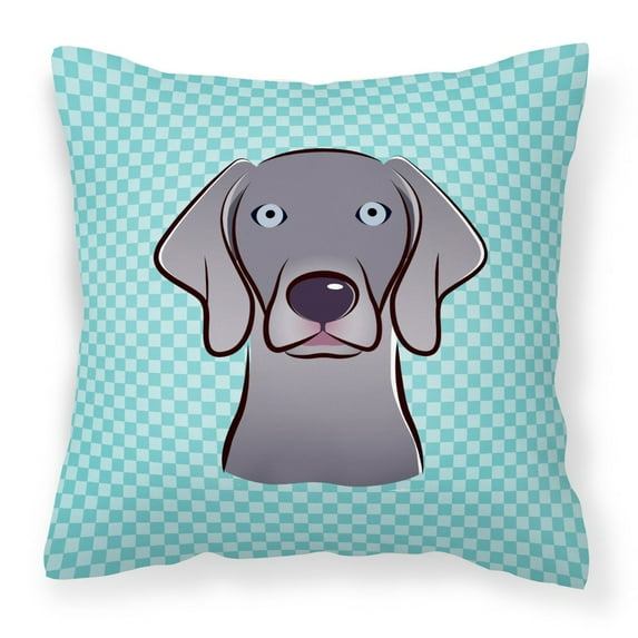 Dog Face Checkerboard Design Fabric Decorative Pillow