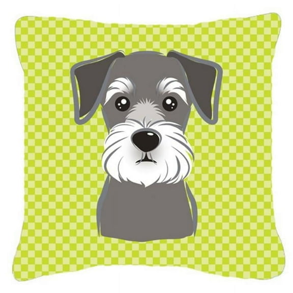 Dog Face Checkerboard Design Fabric Decorative Pillow