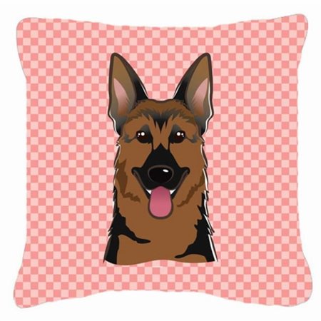 Dog Face Checkerboard Design Fabric Decorative Pillow
