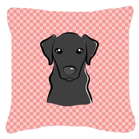 Dog Face Checkerboard Design Fabric Decorative Pillow