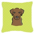 thumbnail image 1 of Dog Face Checkerboard Design Fabric Decorative Pillow, 1 of 4