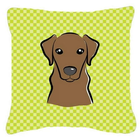 Dog Face Checkerboard Design Fabric Decorative Pillow