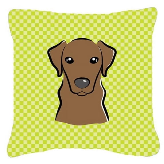 Dog Face Checkerboard Design Fabric Decorative Pillow