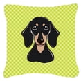 thumbnail image 1 of Dog Face Checkerboard Design Fabric Decorative Pillow, 1 of 4