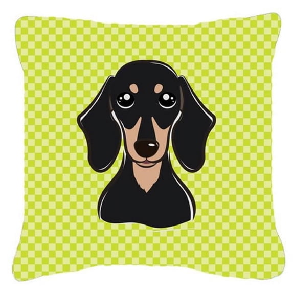 Dog Face Checkerboard Design Fabric Decorative Pillow