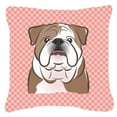 thumbnail image 1 of Dog Face Checkerboard Design Fabric Decorative Pillow, 1 of 4