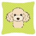 thumbnail image 1 of Dog Face Checkerboard Design Fabric Decorative Pillow, 1 of 4