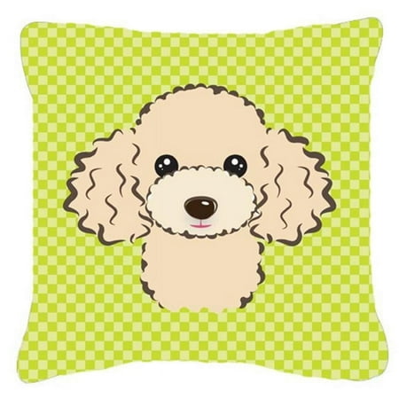 Dog Face Checkerboard Design Fabric Decorative Pillow