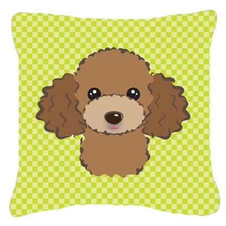 Dog Face Checkerboard Design Fabric Decorative Pillow