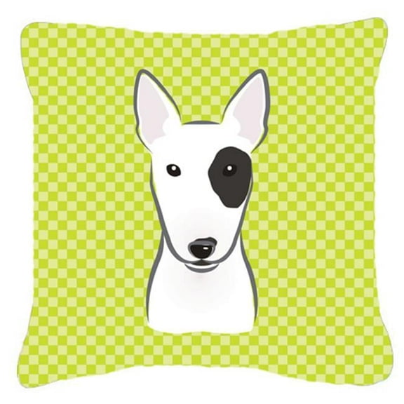Dog Face Checkerboard Design Fabric Decorative Pillow
