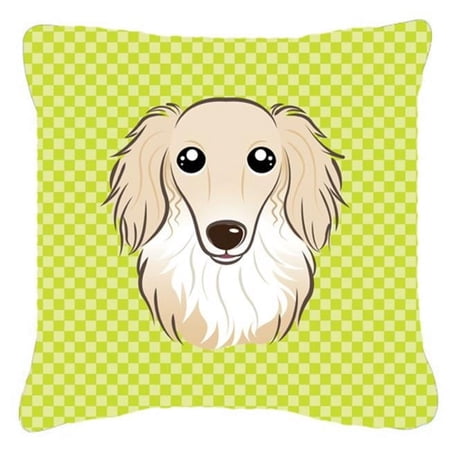 Dog Face Checkerboard Design Fabric Decorative Pillow