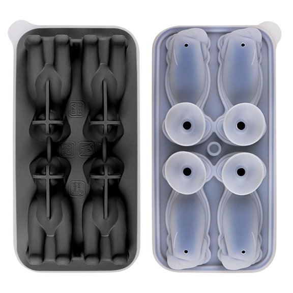 Dog Face Cube Tray Silicone Mold for Easy Demolding, Fun Ice Making Mould for Coffee, Cola, Milk Tea, Household Freezer Gift
