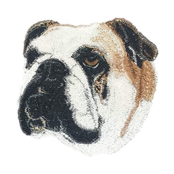 Dog Faces [Bulldog-2[Custom and Unique] Embroidered Iron on/Sew patch [4."3.4"]