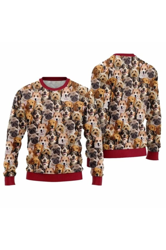 Dog Faces Ugly Christmas Sweater