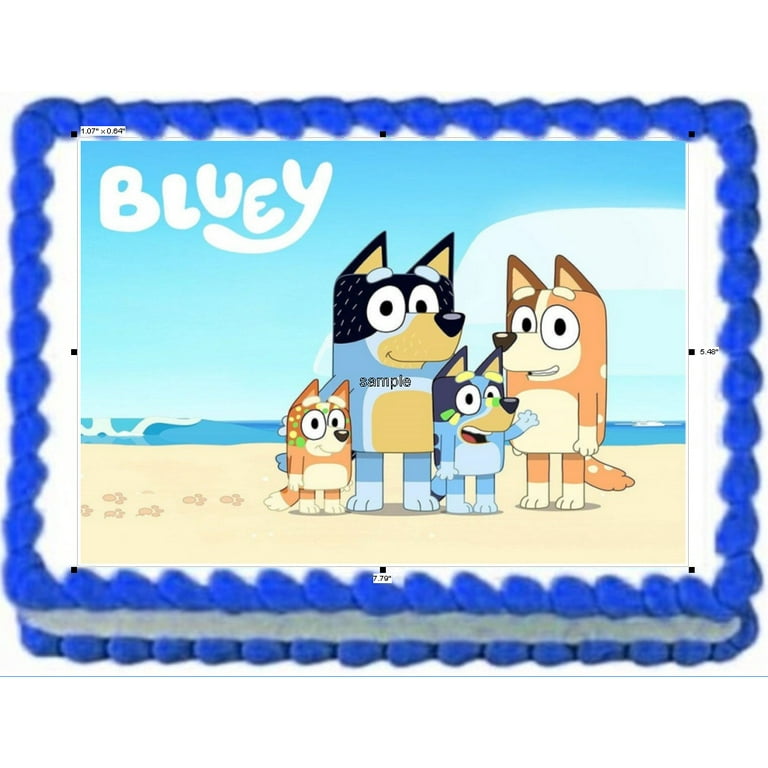 Dog Family Edible Image Cake Topper Frosting Sheet 4 sheet Cake 10