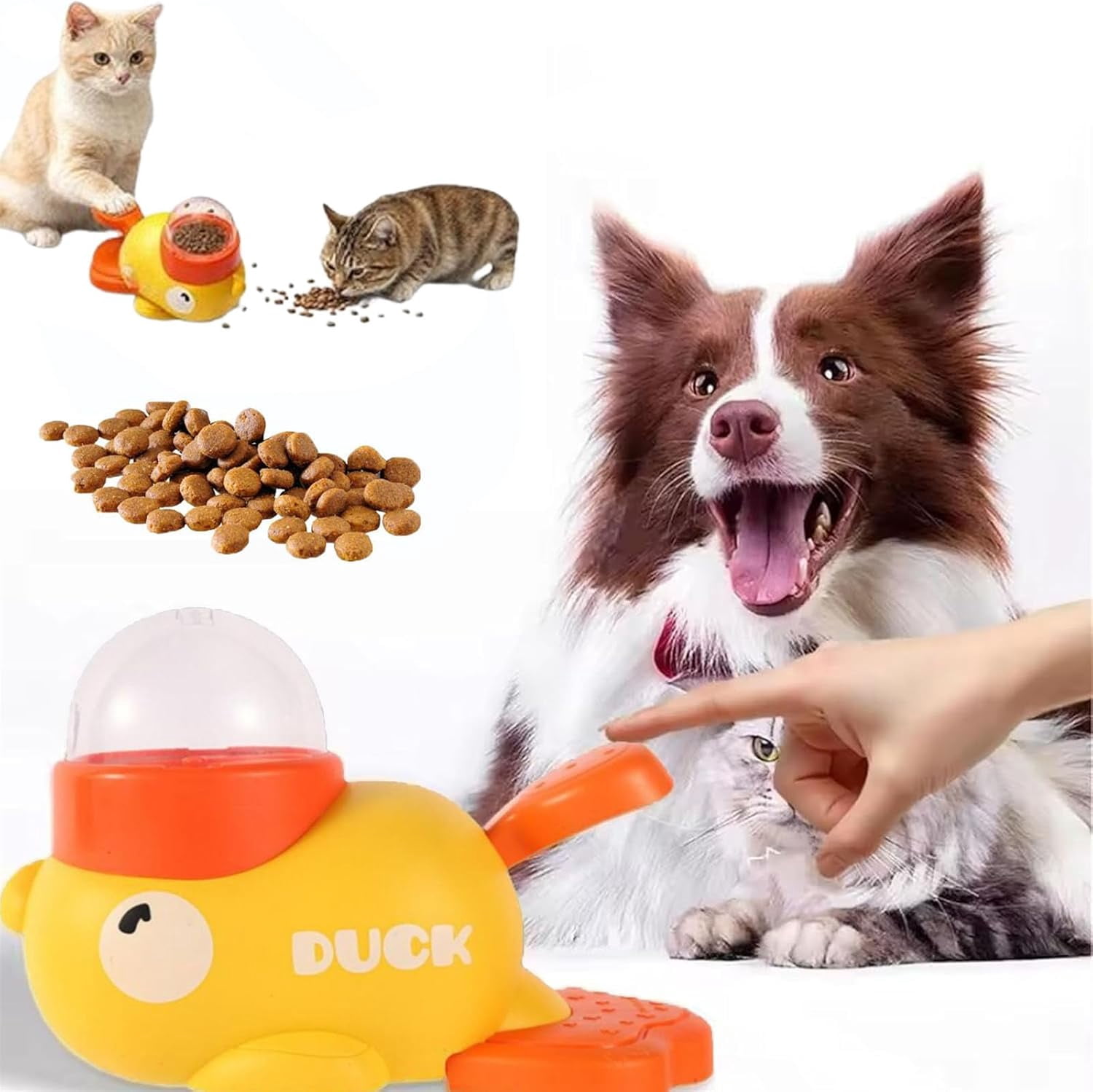 Dog Feeder Puzzle Toy Duck, Slow Feeder & Interactive Treat Dispenser for Small Medium Dogs, Mental Stimulation Food Puzzle Toy