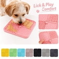thumbnail image 1 of Dog Feeding Mat, Silicone Pet Mat, Mat for Pet Bowls, Waterproof Dog Mat, Pet Sculpted Piece Mat, Light Blue 8X8X0.5 Inch Large Lick Treat Pad with Multi-Textured Patterns, Paw, 1 of 8