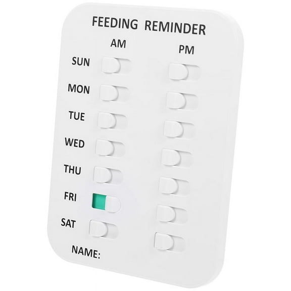 Dog Feeding Reminder, Magnetic OR Double Sided Adhesive Application, Reminder to Feeding of Pets-2 Rows