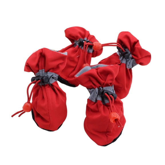 Dog Feet Covers Protective Shoes for Pet with Adjustable Drawstring Shoes Dogs Thick Grip Booties