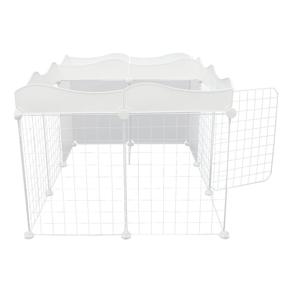 Dog Fence with Storage Compartment, Pet House, Protective Fence for Pets