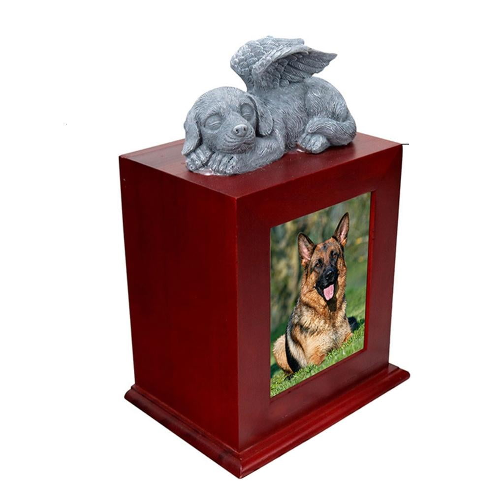 Giaone Dog Funeral Cremation Urn for Ashes Pet Wood Memorial Urns for Funeral