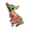 thumbnail image 1 of Dog Figurines Home Decor Graffiti Chihuahua Statue Resin Ornament Multicolor Animal Statue Decor Dog Sculpture for Shelf Living Room Office Alphabet Graffiti, 1 of 9