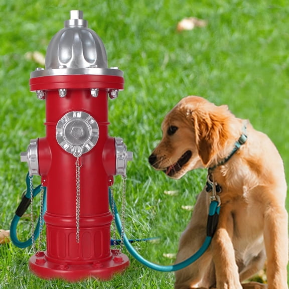 Dog Fire Hydrant Pee Post Statue with 4 Stakes, Puppy Fire Hydrant for Dogs to Pee On Fake Hydrant Statue Pee Post Training Tool Yard Garden Lawn Ornament Outdoor Statue