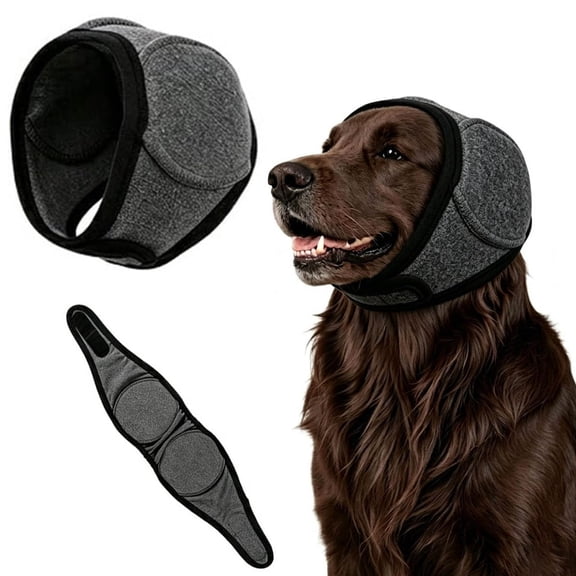 Dog Fireworks Ear Muffs, No Flap Ear Wrap for Dogs, Adjustable Dog Ear Muffs Noise Protection, Soft Comfort Sleeve for Small Medium Large Dogs Fireworks Layout