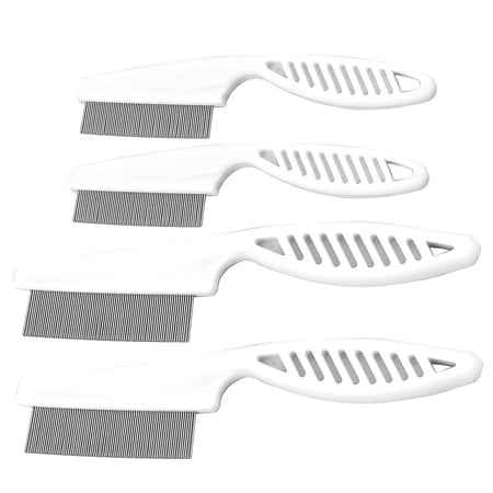 Dog Flea Comb, Flea Lice Comb, Tear Stain Remover Combs, Pet Grooming Comb, Flea Tick Lice Dandruff Removal Fine Tooth Hair Combs, 2 Pcs Pet Grooming Tool, Tick And Lice Removal Brush For Puppy Kitten