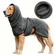 thumbnail image 1 of Dog Fleece Turtleneck Jumper Winter Coat, Warm Soft Adjustable Bands Apparel, Pet Jacket for Greyhound Lurcher Sighthound Large Dogs, 1 of 6