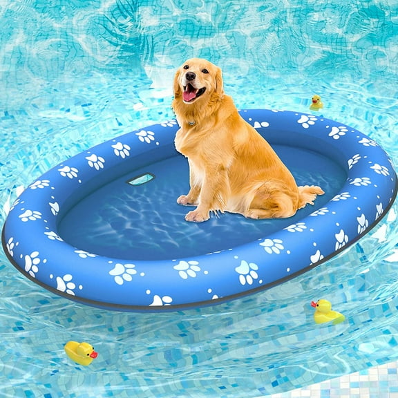 Dog Float Raft - Inflatable Dog Swimming Float for Summer (Paws)