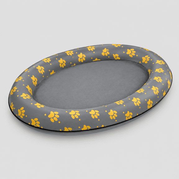 Dog Float Raft - Inflatable Dog Swimming Float for Summer (Small, Grey)