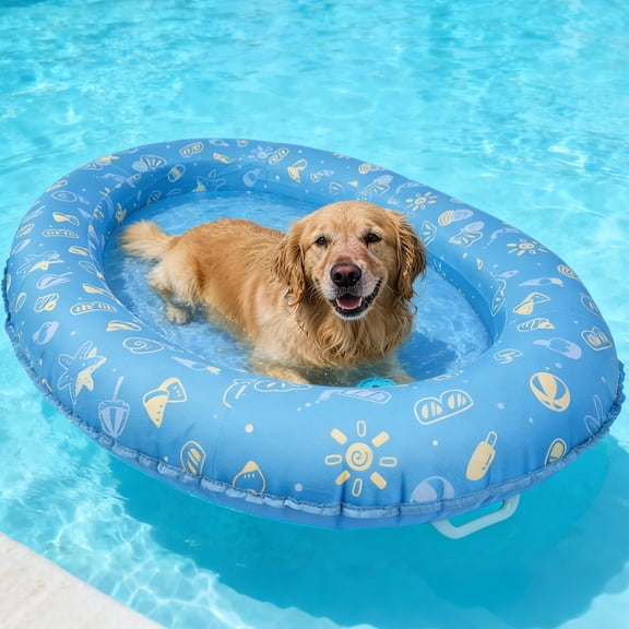 Dog Floating Raft with Drain Hole & Comfort Handles