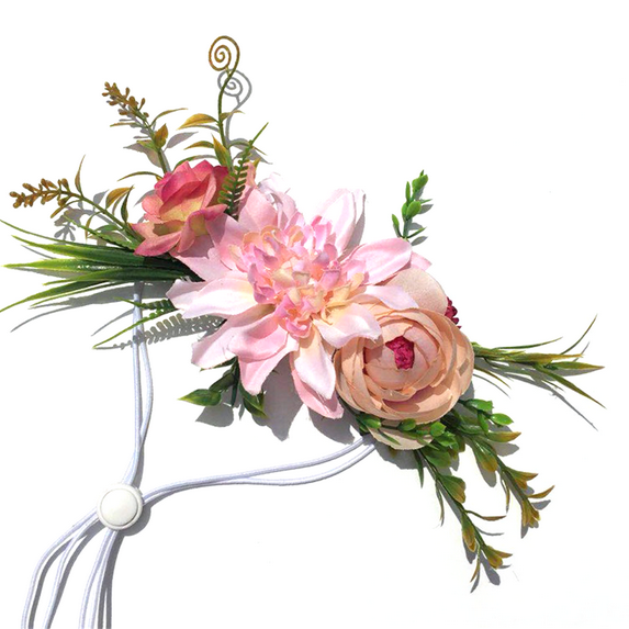 Dog Flower Headband Pet Flower Crown Headwear Flower Leaves Natural Wreath for Dog Cats Wedding Decor - shape2